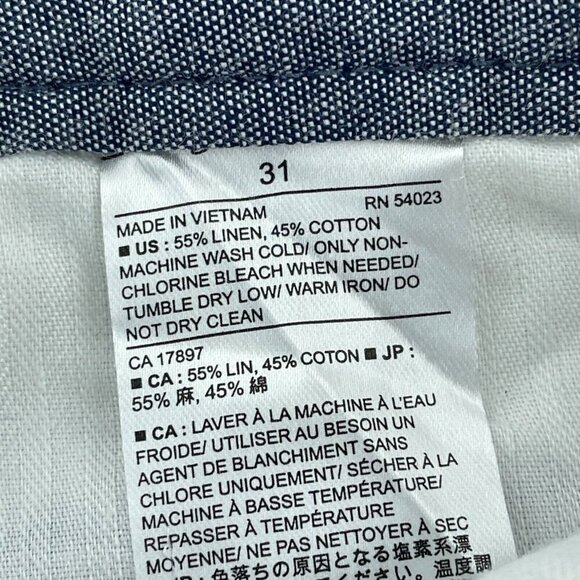 Banana Republic Mens Gray Linen/Cotton Blend Shorts Size 31 0804 - Picture 4 of 9